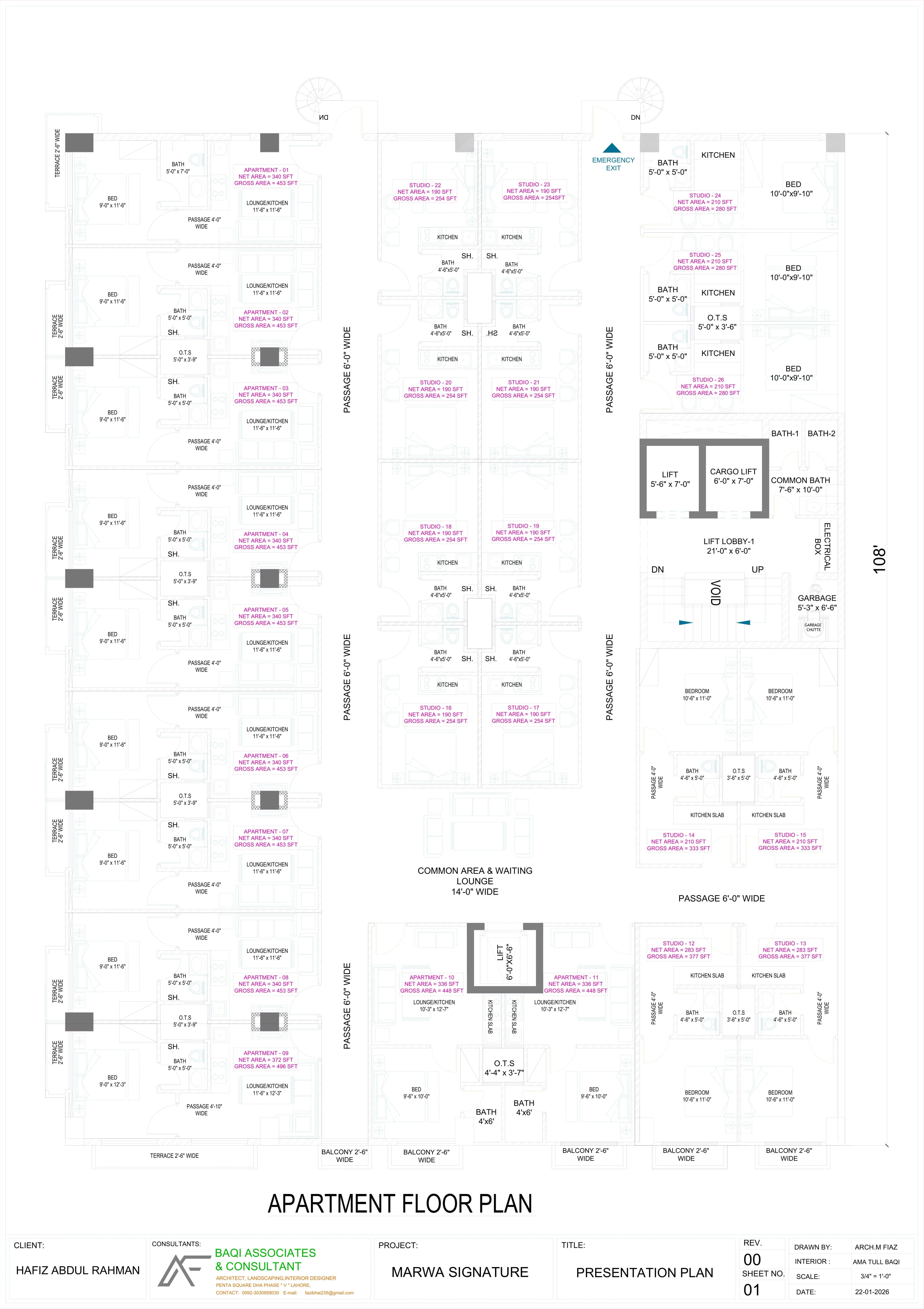 6th to 15th Floor Apartments